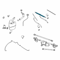 OEM Nissan Rogue Sport BLADE ASSY-WINDSHIELD WIPER Diagram - 28890-6MA0B