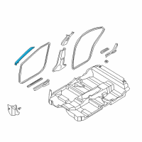 OEM 2006 Nissan Sentra Garnish Assy-Front Pillar, RH Diagram - 76911-6Z502