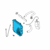 OEM 2004 Jeep Wrangler Engine Cooling Radiator Diagram - 55037653AB