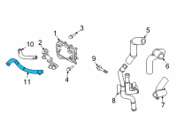 OEM 2022 Hyundai Santa Cruz Hose Assembly-RADAATOR, LWR Diagram - 25415-L0010