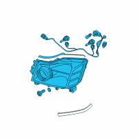 OEM Nissan Armada Passenger Side Headlight Assembly Diagram - 26010-9GA0B