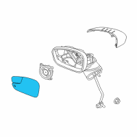 OEM 2013 Ford Fiesta Mirror Glass Diagram - BE8Z-17K707-C