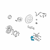 OEM Toyota Matrix Caliper Support Diagram - 47821-02202