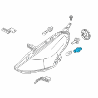 OEM 2019 Nissan Versa Headlamp Socket Assembly Diagram - 26243-9LE0A