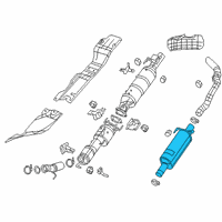 OEM 2021 Ram 2500 Exhaust Muffler Diagram - 68166803AA