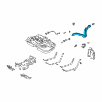 OEM 2001 Lexus RX300 Pipe Sub-Assy, Fuel Tank Inlet Diagram - 77201-48040