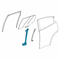 OEM 2019 Honda HR-V Regulator, Right Rear Diagram - 72710-T7A-003