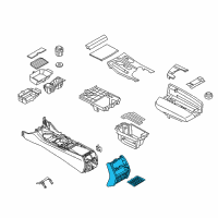 OEM 2021 BMW 530i xDrive COVER CENTRE CONSOLE, REAR Diagram - 51-16-9-461-761
