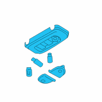 OEM Ford Dome Lamp Assembly Diagram - 7L3Z-13776-AA