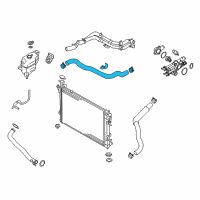 OEM 2017 Hyundai Santa Fe Sport Hose-Radiator Inlet Diagram - 25411-2W700