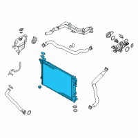 OEM Hyundai Santa Fe Sport Radiator Assembly Diagram - 25310-2W800