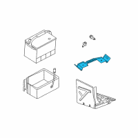 OEM 2001 Chrysler 300M Bracket-Battery Hold Down Diagram - 4580743AB