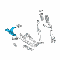 OEM 2013 Lexus IS350 Front Suspension Lower Arm Assembly Left Diagram - 48640-53020