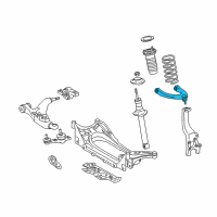 OEM 2014 Lexus IS250 Front Suspension Upper Arm Assembly Left Diagram - 48630-59115