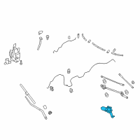 OEM 2012 Infiniti EX35 Motor Assy-Windshield Wiper Diagram - 28810-1BA0B