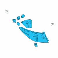 OEM Toyota Camry Tail Lamp Assembly Diagram - 81550-06640