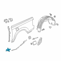 OEM 2017 Honda Ridgeline Cable, Fuel Lid Open Diagram - 74411-T6Z-A01