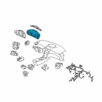 OEM 2008 Acura RL Meter Assembly, Combination Diagram - 78120-SJA-A72