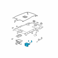 OEM Cadillac DTS Mirror Assembly Diagram - 15243728