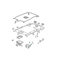 OEM 2002 Cadillac DeVille Bulb, Sunshade Illuminate Mirror Lamp Diagram - 12481772