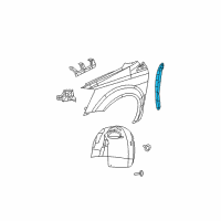 OEM 2015 Chrysler Town & Country SILENCER-Fender To Hinge Pillar Diagram - 5028682AA