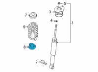 OEM 2021 Nissan Sentra Seat Rubber, Rear Spring Lower Diagram - 55032-6LB0B