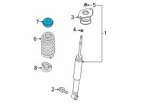 OEM 2020 Nissan Sentra Seat-Rubber, Rear Spring Upper Diagram - 55034-6LB0A