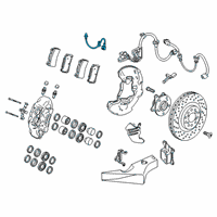 OEM 2018 Honda Civic Hose Set, Right Front Brake Diagram - 01464-TGH-A00