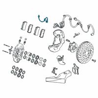 OEM 2017 Honda Civic Hose Set, Right Front Brake Diagram - 01464-TGH-A00