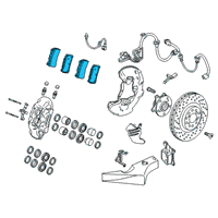 OEM 2017 Honda Civic Set, Front Pad Diagram - 45022-TGH-A02