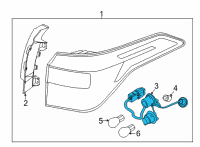 OEM Kia Seltos Rear Holder & Wiring Diagram - 92485Q5010