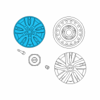 OEM 2017 Chevrolet City Express Wheel, Alloy Diagram - 19317622