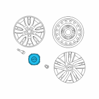 OEM 2017 Chevrolet City Express Center Cap Diagram - 19316552