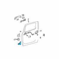 OEM 2010 Toyota Avalon Lower Hinge Diagram - 68770-04010