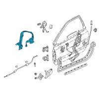 OEM 2002 Acura NSX Regulator Assembly, Driver Side Door Power Diagram - 72250-SL0-A02