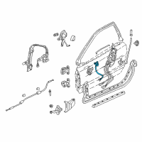 OEM 1994 Acura NSX Anti-Switch Assembly, Passenger Side Diagram - 72114-SL0-A01