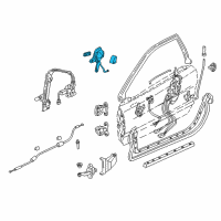 OEM 2003 Acura NSX Holder Assembly, Right Rear Sash (Berlina Black) Diagram - 72242-SL0-013ZB