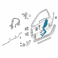 OEM 1995 Acura NSX Lock Assembly, Driver Side Power Door Diagram - 72150-SL0-A03