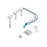 OEM 2002 Kia Sedona Spark Plug Cable Assembly No.5 Diagram - 2746039010