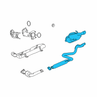 OEM Chevrolet Cobalt Muffler & Pipe Diagram - 25830118