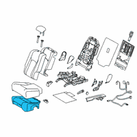 OEM 2020 Lexus RX350L Pad, Rear NO.1 Seat Cushion Diagram - 71612-48300