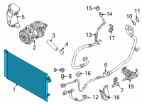 OEM 2022 BMW X7 Condenser Air Conditioning W Diagram - 64-53-9-389-412