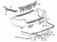 OEM Cadillac Reflector Diagram - 84840253