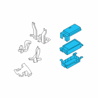 OEM 2008 Kia Sorento Fuse & Relay Box Assembly Diagram - 911613E080