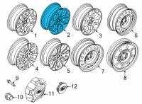 OEM 2022 Ford Maverick WHEEL ASY Diagram - NZ6Z-1007-B