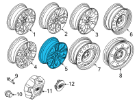 OEM 2022 Ford Maverick WHEEL ASY Diagram - NZ6Z-1007-E