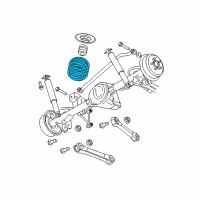 OEM 2018 Jeep Wrangler JK Rear Coil Spring Diagram - 68004458AA