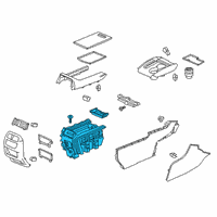 OEM 2019 Honda Ridgeline Box Assy., Console Diagram - 83413-TG7-A11