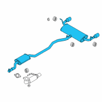 OEM 2014 Ford Edge Muffler & Pipe Diagram - CT4Z-5230-A