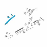 OEM 2015 Hyundai Sonata Trim Assembly-Front Pillar RH Diagram - 85820-C2000-PPB